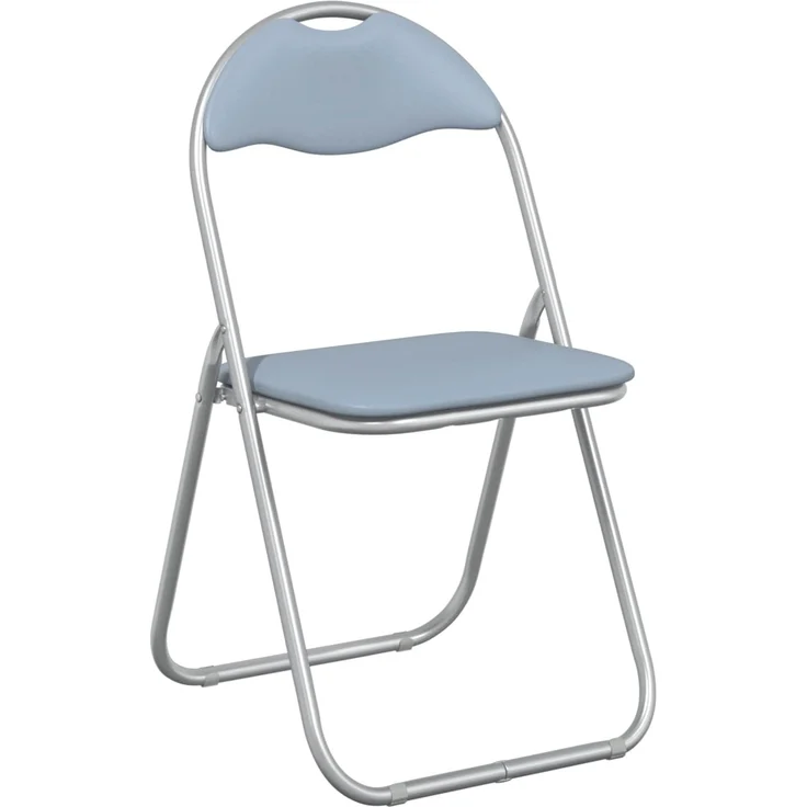 vidaXL Klappstuhl 2 pcs Grau 48 x 43,5 x 81 cm Kunstleder 42029046 – Bild 4