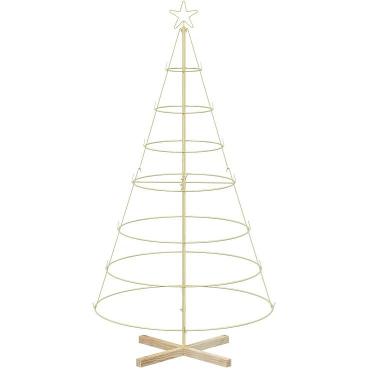 vidaXL Metall Weihnachtsbaum KUOPIO 180 cm Stahl Gold 42053808 – Bild 2