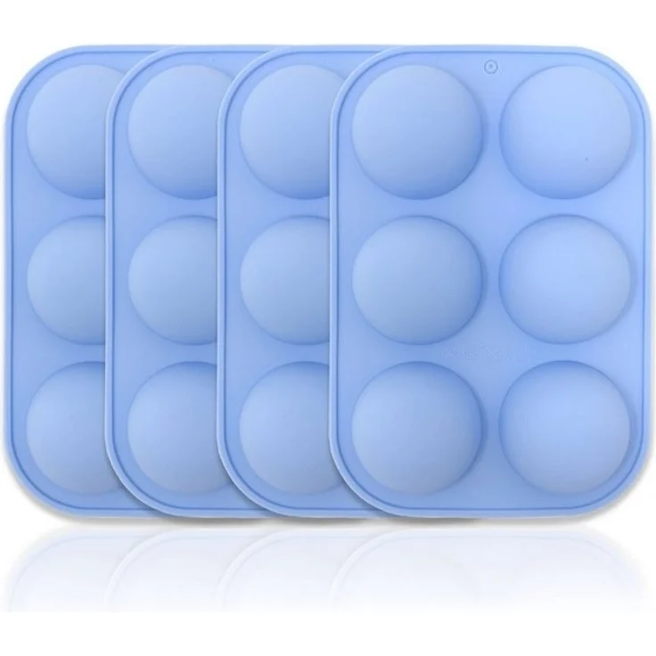 mixed24 Backform Silikon Halbkugel Backform Törtchen Kuchen Mulden Törtchenform, (4-tlg) – Bild 3