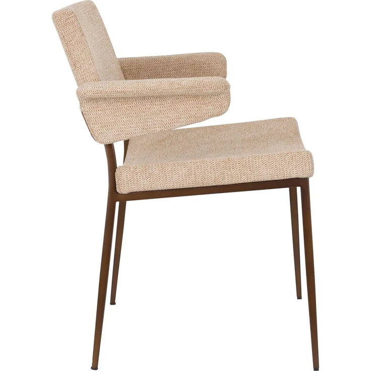 DutchBone Sessel Portland im 2er-Set, Beige mit Metallgestell in Antik-Optik 59,5x57,5x81,5 cm – Bild 3