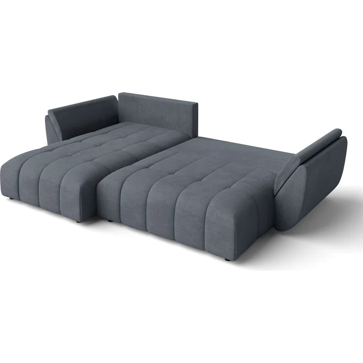 AX LIVING L Form Ecksofa grau Verciani Schlaffunktion Bettkasten 280cm – Bild 7