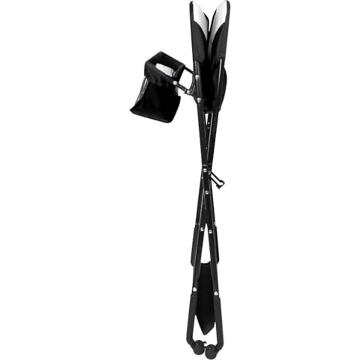 Wickeltisch - höhenverstellbare Wickelkommode für Unterwegs, hochwertige Stoffqualität, Klappwickeltisch mit Rollen und Stauraum, Reisewickelkommode Mit Rollen-86 * 62 * 96 cm-schwarz – Bild 5