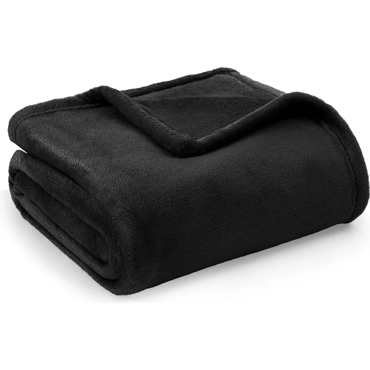 BEDSURE Kuscheldecke Flauschig Decke Fleecedecke - Wohndecke Warm Winter Weich, Sofadecke XL, Decke Couch Blanket, Wohn- & Kuscheldecken 150x200 cm, Sofa überwurfdecke Schwarz – Bild 1