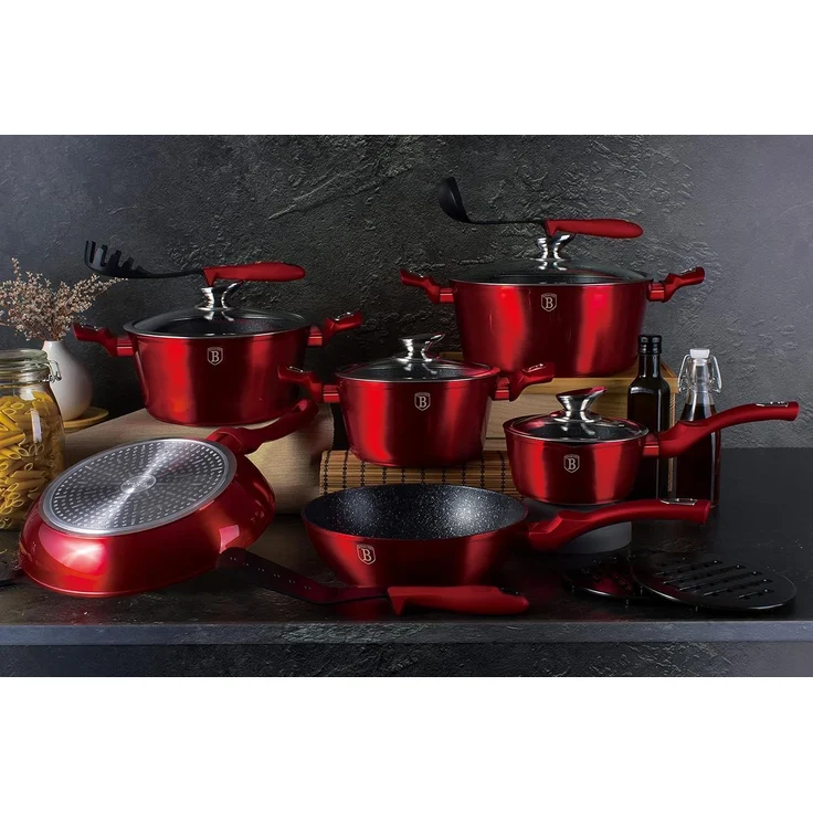 Berlinger Haus Berlinger Haus Garnki Metallic Burgundy Line 15 Elementów BH1226N – Bild 5