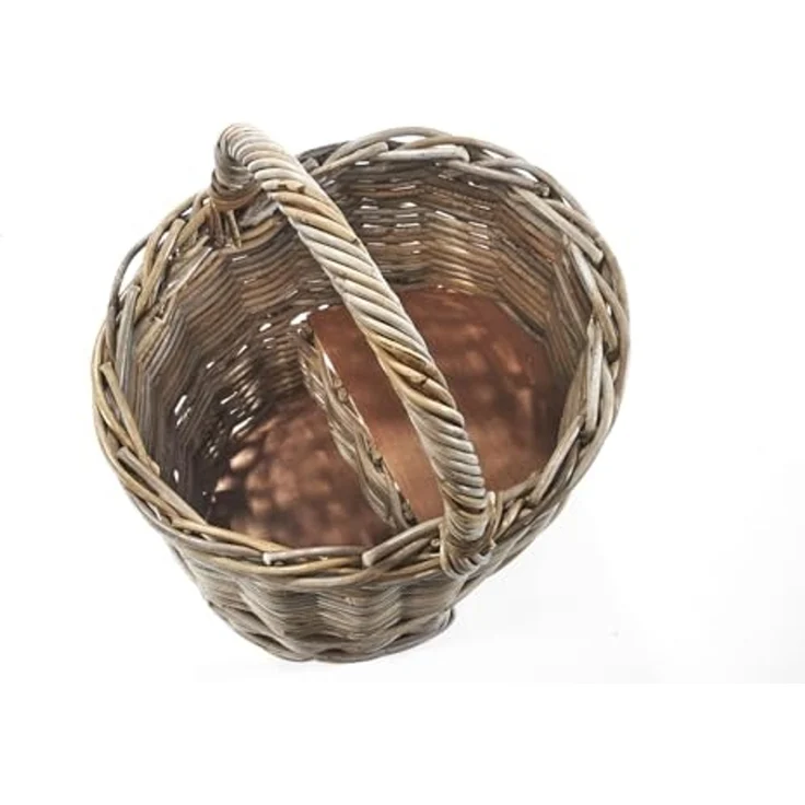 Kobolo Aufbewahrungskorb Treppenkorb Korb Rattan - kubu grey - mit Henkel – Bild 4