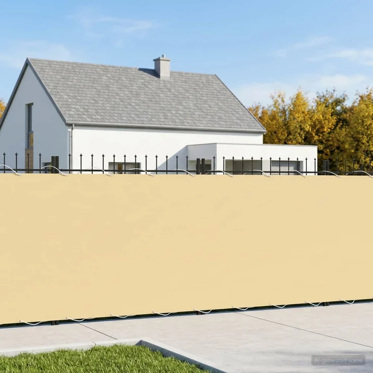 vidaXL Balkon-Sichtschutz 1,5 x 25 m Stoff mit PU-Beschichtung Beige 42036782 – Bild 3