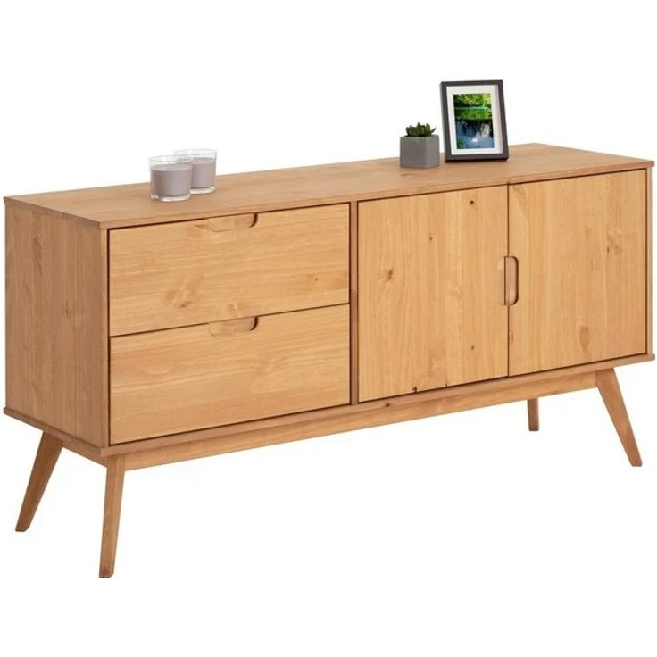 IDIMEX Sideboard TIVOLI, moderne Kommode mit 2 Türen und 2 Schubladen, Skandi gebeizt – Bild 4