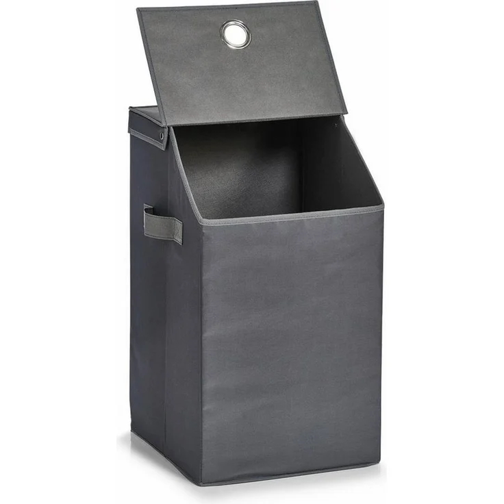 Zeller Wäschesammler faltbar 34 x 34 x 60 cm anthrazit – Bild 2