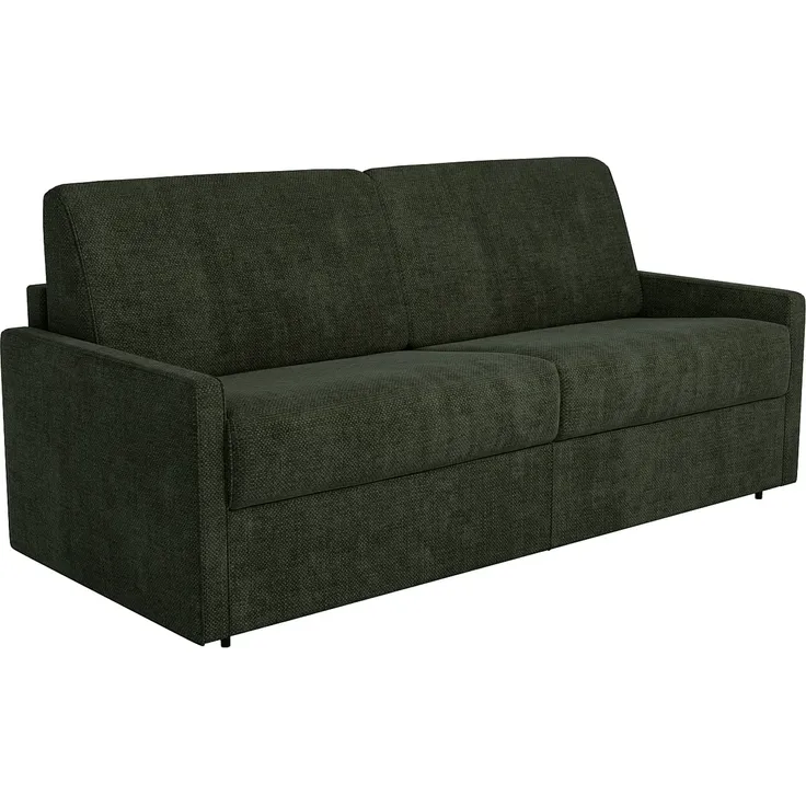 Vente-unique - CALIFE - Schlafsofa - Plastik - Kunststoff (PVC) - Tannengrün - 156 x 223 x 97 cm