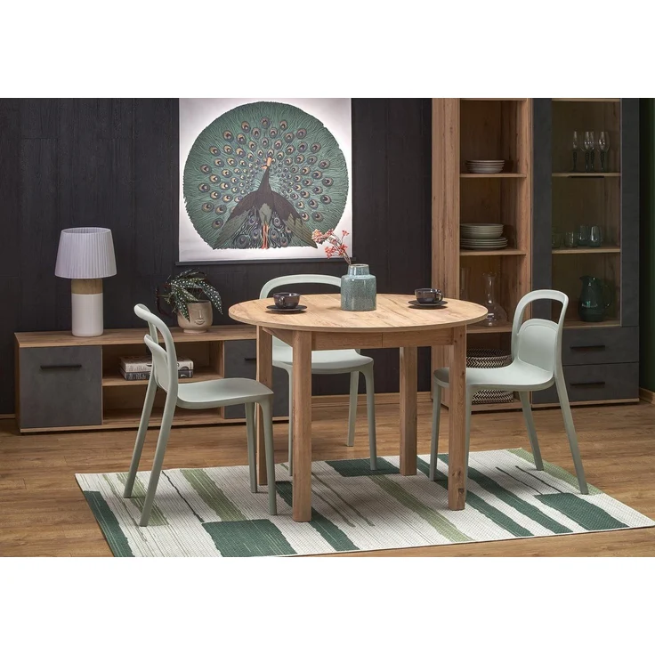 designimpex Esstisch Design Esstisch rund HA-400 ausziehbar Tisch Esstisch 102 - 142cm – Bild 2