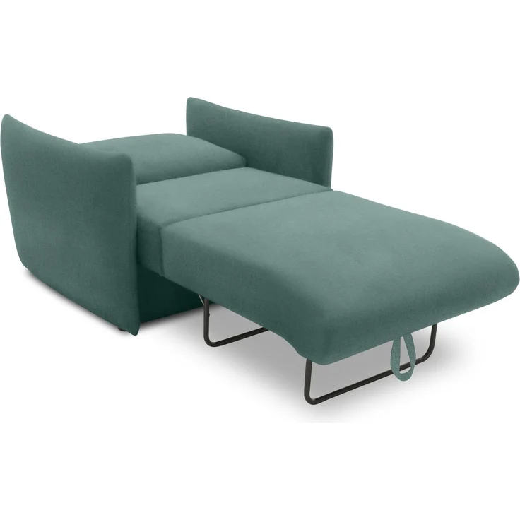 DOMO. collection Sessel 700023, Polstersessel, Schlaffunktion, Federkern, Füße mit Filzgleitern, Armsessel, Cocktailsessel, Loungesessel, 105 x 100 x 95 (BxTxH), blau (pertrol) – Bild 6