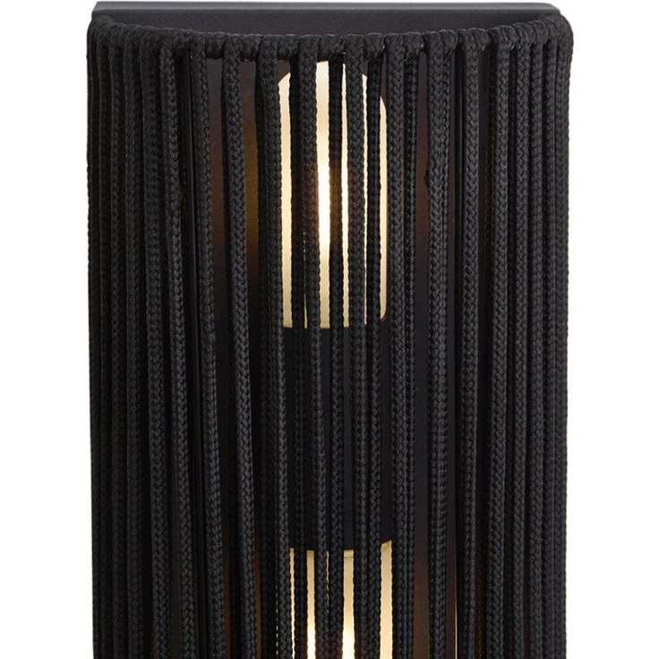 Qazqa Außen-Wandleuchte Jayla, ohne Leuchtmittel, G9, Schwarz, Japandi, Seil, 2-flammig – Bild 1