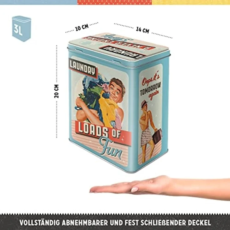 Nostalgic-Art Vorratsdose Metall Kaffeedose Blechdose Müslidose -Dishwasher Tabs – Bild 2