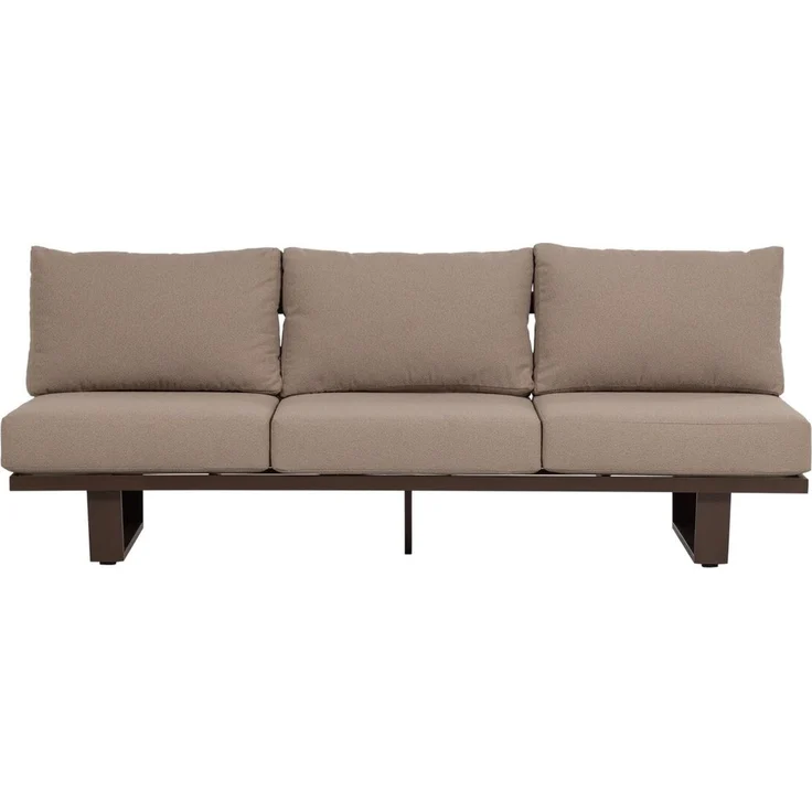 3-Sitzer Gartensofa Bear - Aluminium Braun, Olefin-Stoff – Bild 3