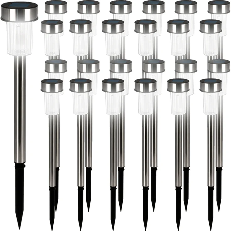 Deuba 24x LED Solarleuchte aus Edelstahl