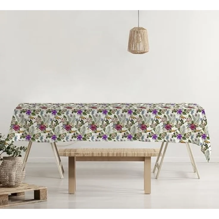 GEMITEX Tischdecke Plüsch Wachs Dekor 234 Tucano, Made in Italy, 140 x 140 cm – Bild 1