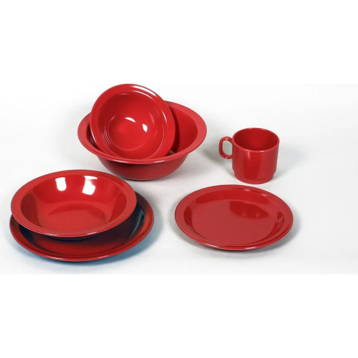 Waca Melamin Teller, 23, 5 cm Ø, flach, rot – Bild 2