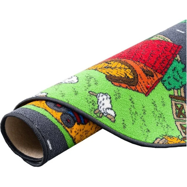 Snapstyle Kinderteppich Kinder Spiel Teppich Bauernhof Rund, Rund, Höhe: 4 mm – Bild 3