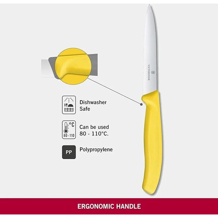 Victorinox | Swiss Classic Gemüsemesser | extra scharfe Klinge | robuster Kunststoff-Griff | spülmaschinengeeignet | Karibikblau | Made in Switzerland – Bild 4