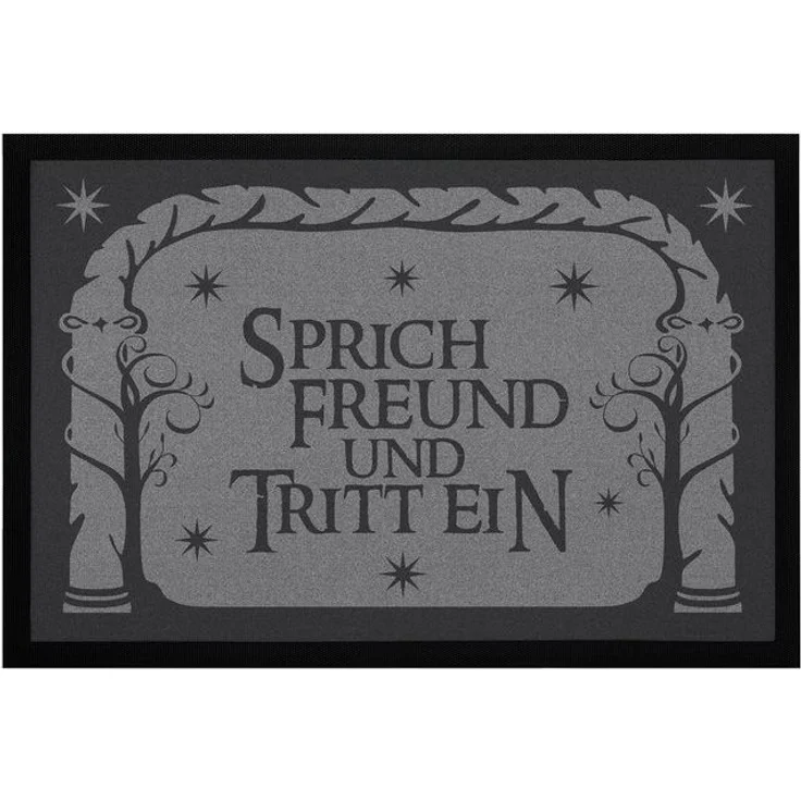 MoonWorks Fußmatte Fußmatte mit Spruch Sprich Freund und tritt ein Losungswort, rechteckig – Bild 4