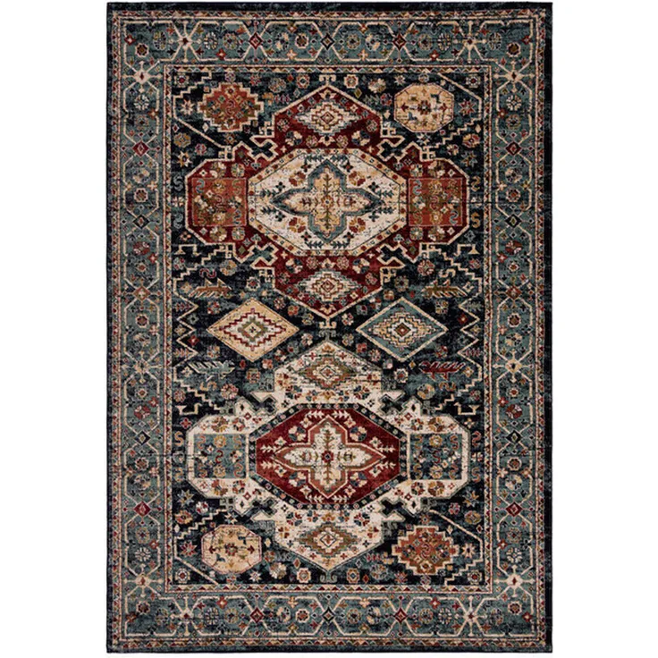 XXXLutz Vintage-Teppich Gillingham Blau, rechteckig 200x290 cm, Oeko-Tex® Standard 100, für Fußbodenheizung geeignet, thermofixierte Fasern