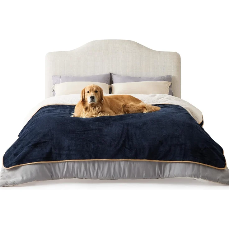 Lesure wasserdichte Hundedecke Grosse Hunde - 229x218 cm waschbar Hundedecke Outdoor, XXL Fleece Sofaschutz Decke groß, Katzendecke flauschig für Couch, Navyblau – Bild 1