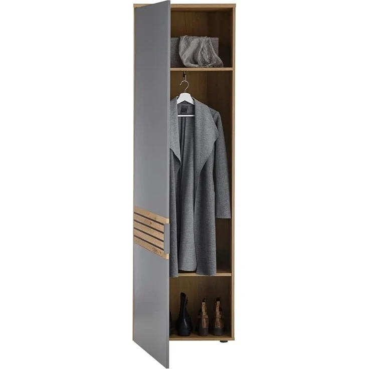moebel-dich-auf Garderoben-Set MAILAND, (Komplett-Set, Garderobenschrank + Paneel + Bank + Spiegel + Schuhkommode), erhältlich in 2 Farbkombinationen – Bild 4