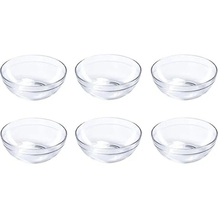 Provance Dipschale Dipschalen Schüsseln aus Glas Ø 9cm 12cm Glasschälchen für Dips, (Set, 12-tlg), spülmaschinengeeignet