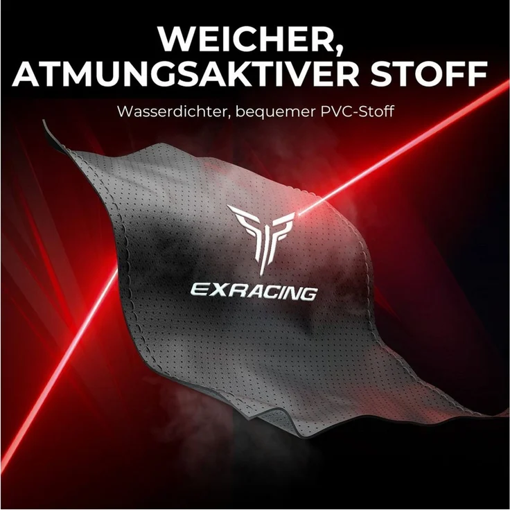 GTPLAYER Gaming Stuhl, Gamer Stuhl, Atmungsaktiver Bürostuhl aus Hochwertigem Stoff, Ergonomischer PC-Stuhl, Verstellbarer und Drehbarer Schreibtischstuhl mit Fußstütze schwarz – Bild 3