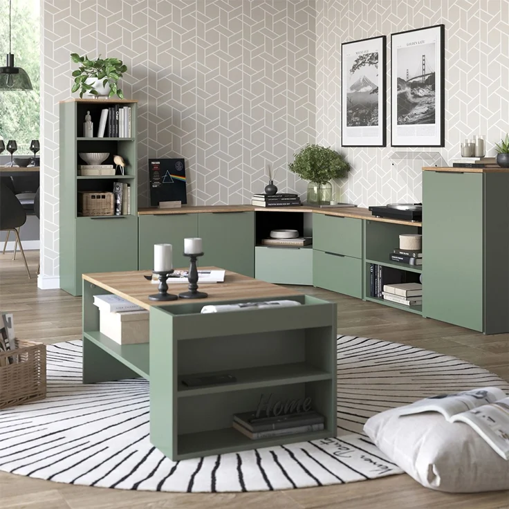 Wohnwand Wido Grün 3 Teile Vicco – Bild 6