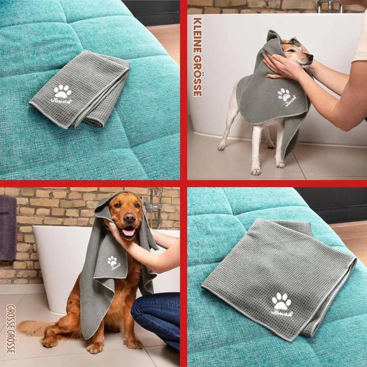 Vileda Microfaser-Handtuch XL Pet Pro Haustiere Handtuch – Bild 6
