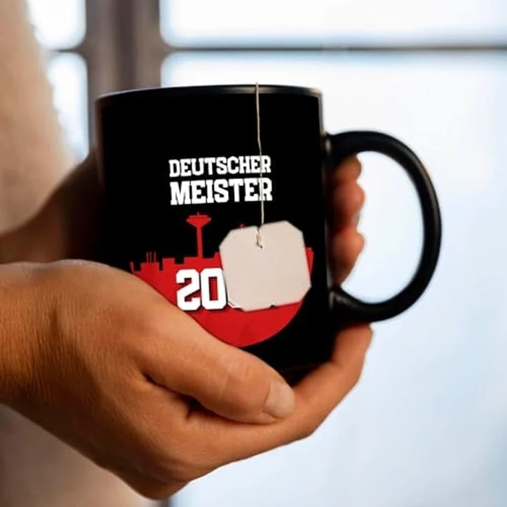 speecheese Tasse Leverkusen Tasse in Schwarz mit Spruch Deutscher Meister 2024 – Bild 7