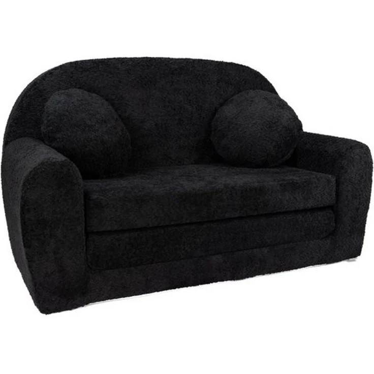 FORTISLINE Kindersofa Kindersofa aus Teddy-Stoff mit Verlängerung - Klappsofa, Spielsofa, ausklappbar – Bild 4