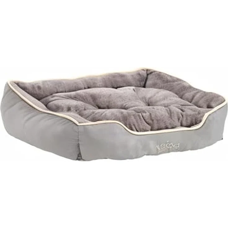 Dehner Tierbett Sammy, rechteckig, grau, versch. Größen, hochwertiges Hundebett / Katzenbett, mit herausnehmbarem Liegekissen – Bild 9