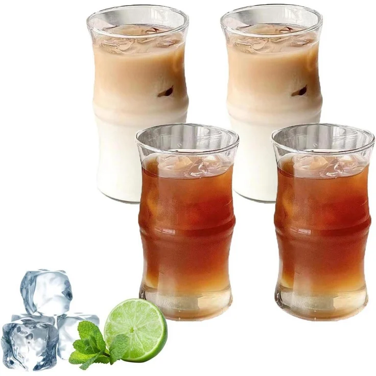 NSXIN 2er Set Latte Macchiato Gläser 400ml Kristall trinkgläser Hitzebeständig – Bild 1