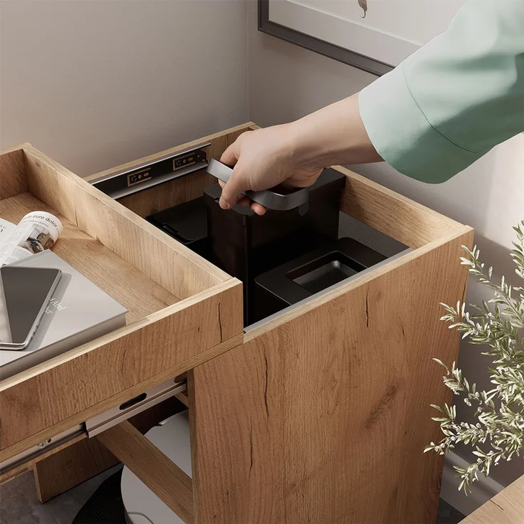 Saugroboterschrank Dustin Goldkraft Eiche 50 x 67.5 cm mit 1 Tür Vicco – Bild 5