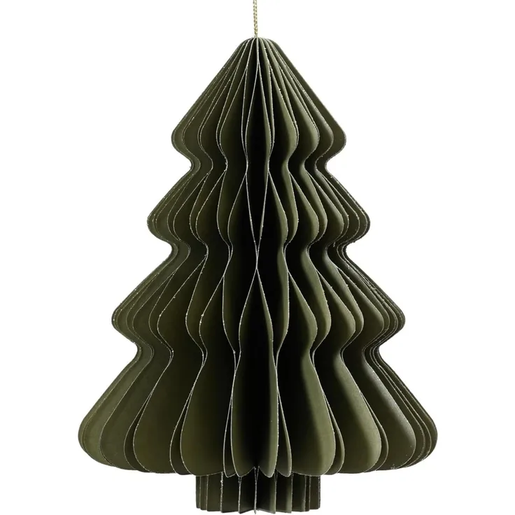 Everlands Weihnachtsbaum 709237 Papier 20x15cm grün