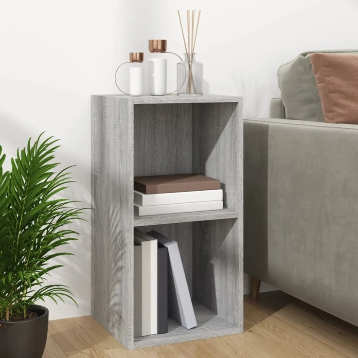 vidaXL Schallplatten-Box Grau Sonoma 71x34x36cm Holzwerkstoff 815253 – Bild 7