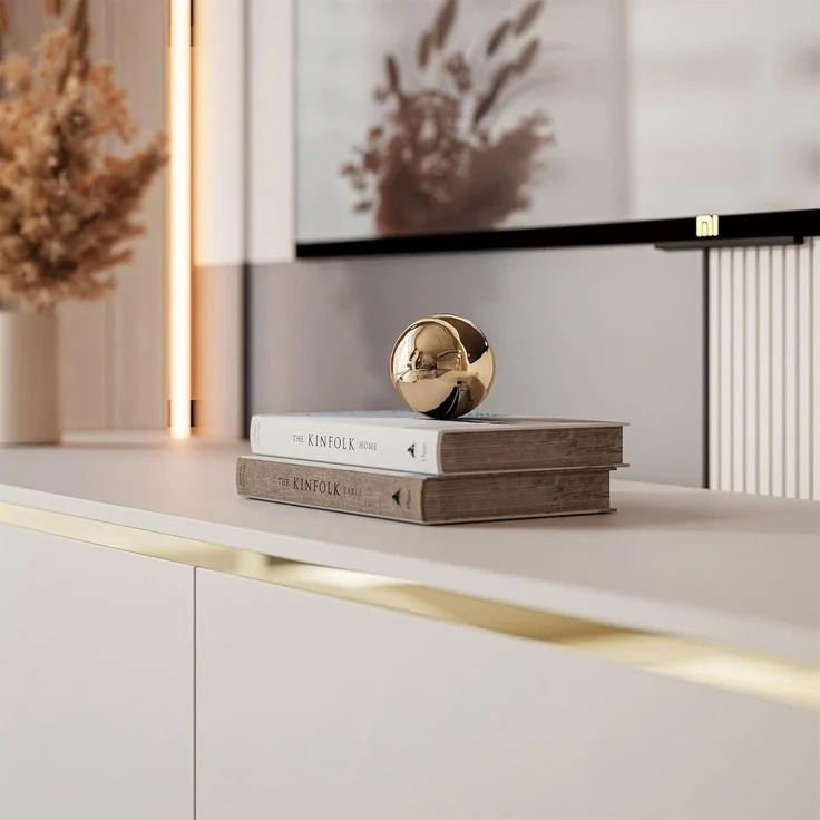 Lookway Lowboard AURORA Kaschmir Hängende TV-Schrank oder auf Beinen 180 cm – Bild 7