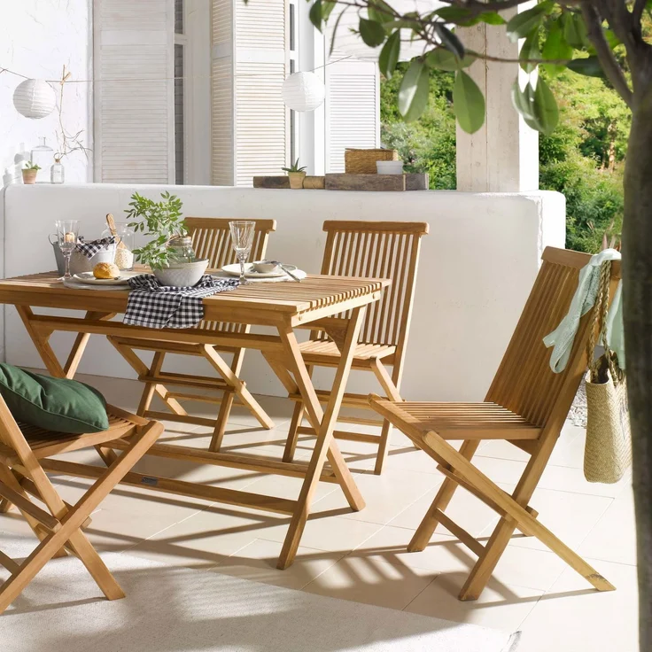 RIVA Klappstuhl Teakholz – Bild 2