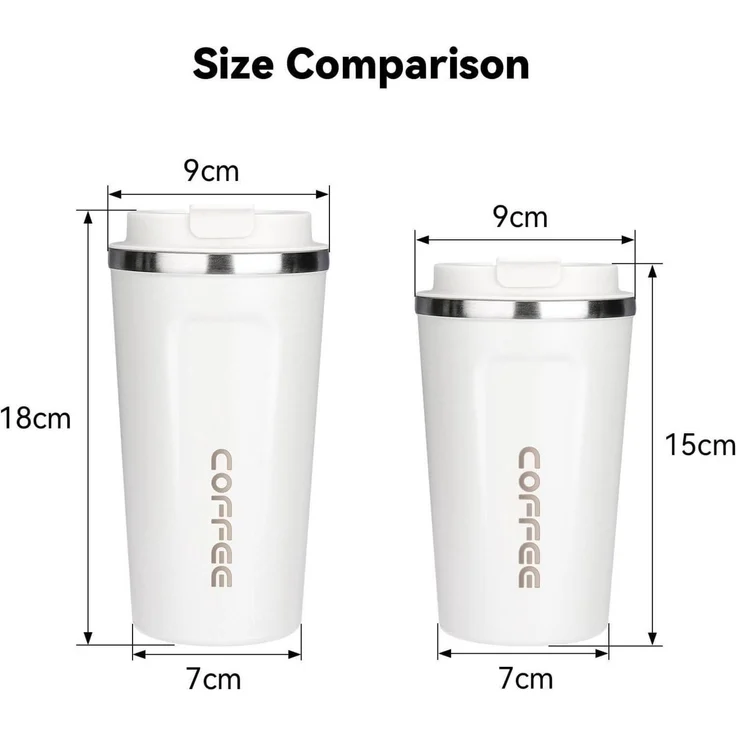 ERBO Kaffeebecher to go Thermobecher Edelstahl Kaffeetasse mit Deckel – Bild 7