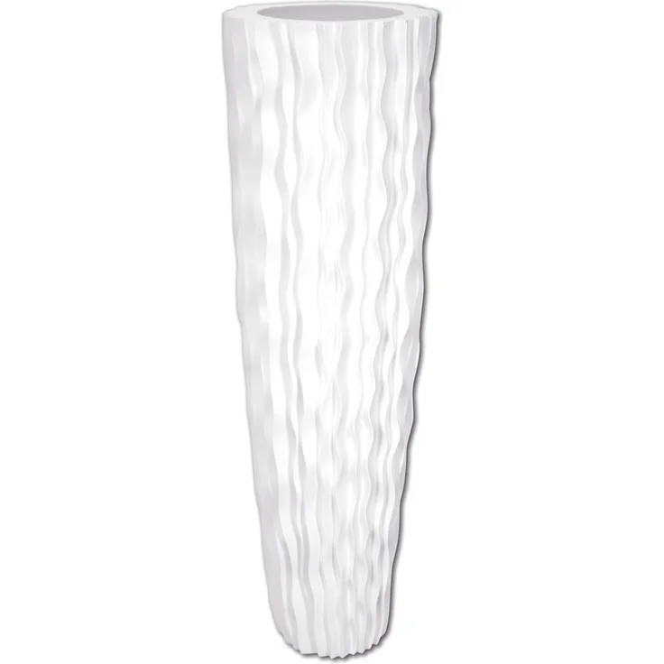 EUROPALMS Designübertopf LAMELLA-140, weiß