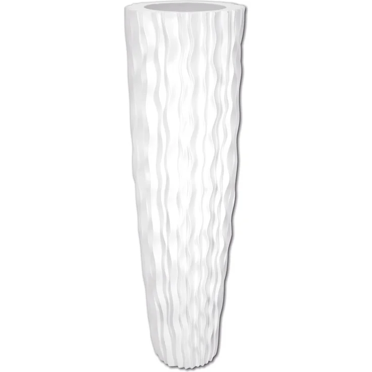 EUROPALMS Designübertopf LAMELLA-140, weiß