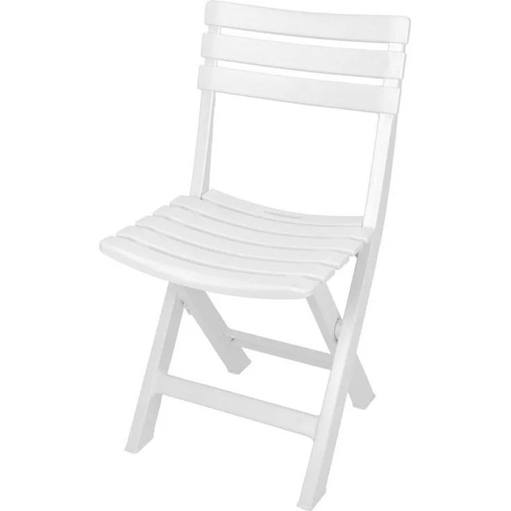 Spetebo Robuster Kunststoff Klappstuhl - weiß - Gartenstuhl Bistrostuhl Balkonstuhl Campingstuhl Outdoor