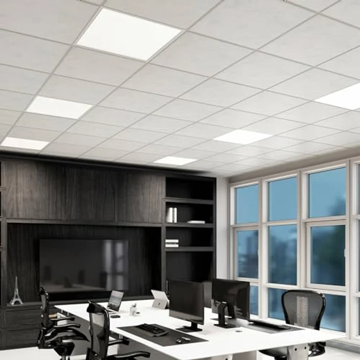 Arcchio LED Panel Vinas, 1-flammige Deckenleuchte in Weiß, energiesparende Bürolampe für Wohn- und Arbeitsräume – Bild 3