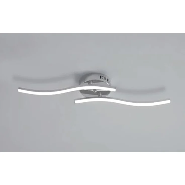 Goeco Deckenlampe Flur, 14 W 52 cm 6500K LED Deckenleuchte mit 2 Flammig Kaltweißes Licht LED Lampen Deckenbeleuchtung für Schlafzimmer Wohnzimmer Küche, Silber – Bild 9