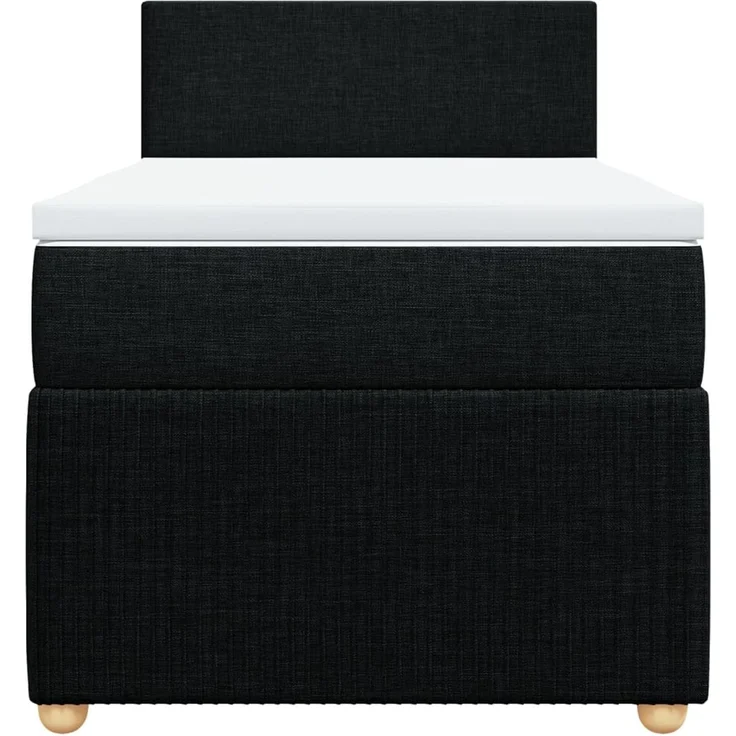 vidaXL Boxspringbett mit Matratze Schwarz 100x200 cm Stoff 3287362 – Bild 4