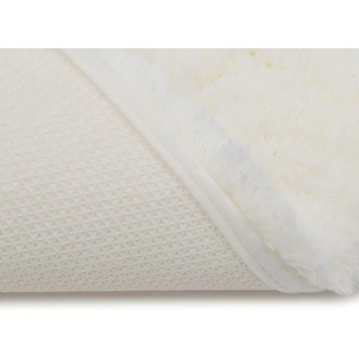 Gözze - Deluxe Badteppich mit Ausschnitt und extra hohem Flor, 100% Polyester (Mikrofaser), Mit Antirutschbeschichtung, 50x45 cm - Creme – Bild 3