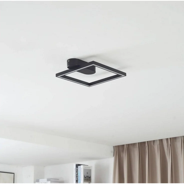 Lindby Deckenleuchten Yulla, LED, Metall, Schwarz warmweiß IP20, LED 15 W gesamt, warmweiß – Bild 3