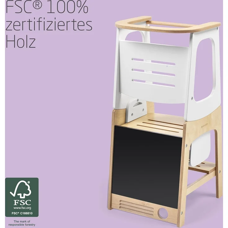 Maxi-Cosi 'Toucan' Lernturm mit integrierter Tafel, Holz natur, 91 x 46 x 43,4 cm – Bild 6